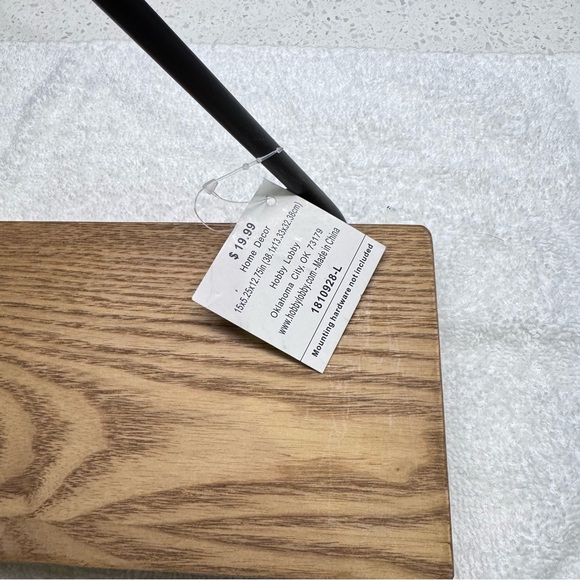 Set of 2 - Wooden Wall Decor with Black Metal Accent - Picture 8 of 8